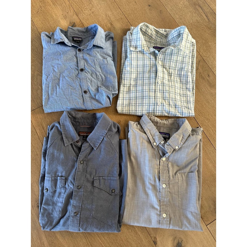 LOT of 4 Patagonia short sleeve button down shirts
